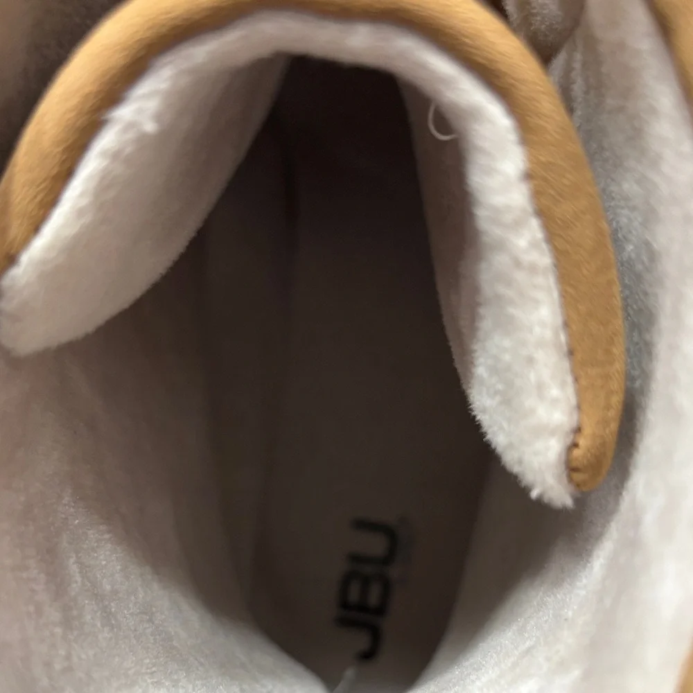 JBU Men's Tan and Dark Brown Rain Boots